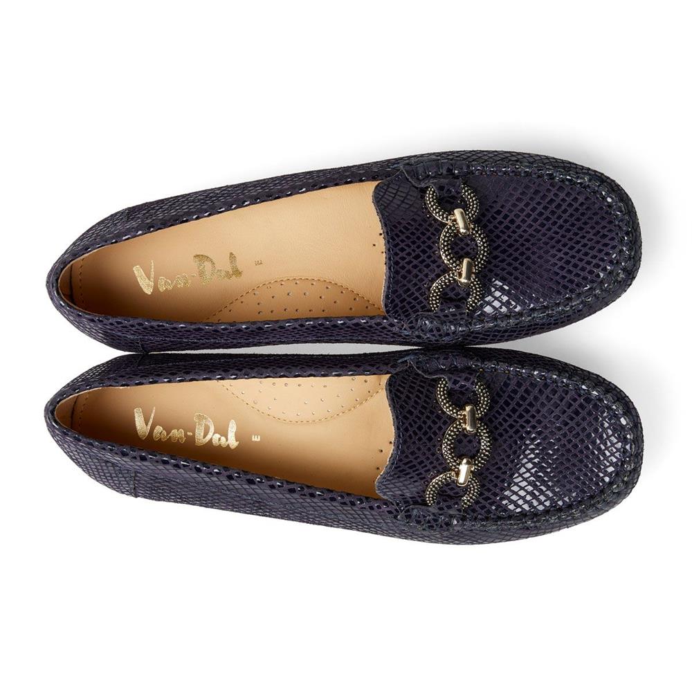Van Dal Bliss II Midnight Python Print Loafers