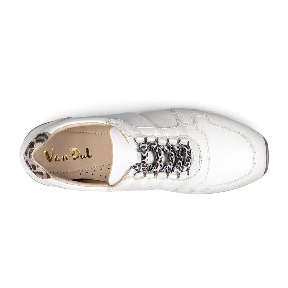 Van Dal Reydon White Leather Wide Fit Trainers