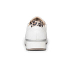Padders Reydon White Leather Ladies E Wide Fit Trainers