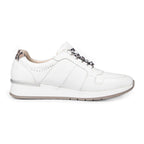 Padders Reydon White Leather Ladies E Wide Fit Trainers