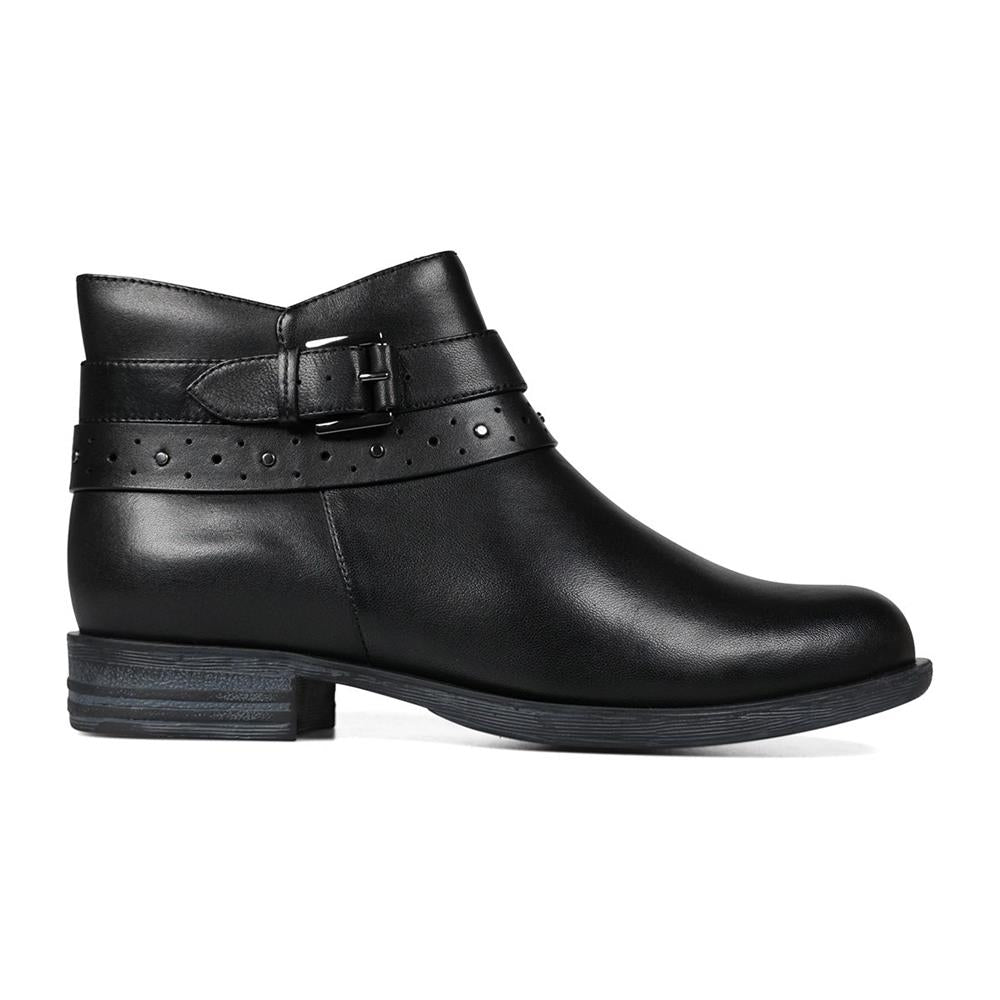 Van Dal Fiesta II X Black Leather EE Wide Fit Ankle Boots
