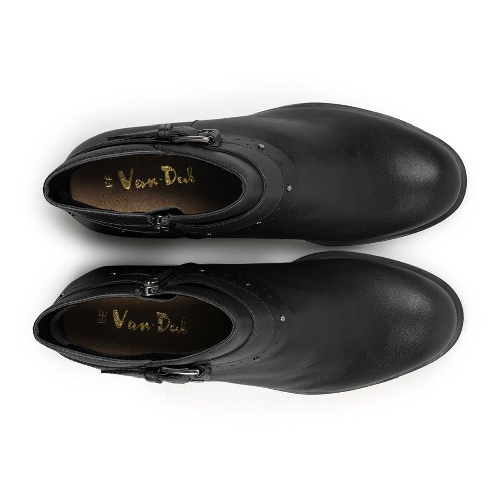 Van Dal Fiesta II X Black Leather EE Wide Fit Ankle Boots