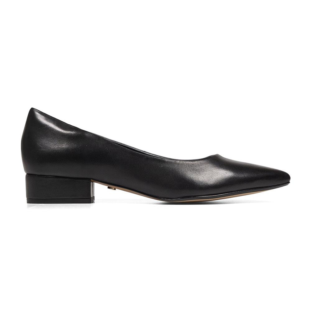 Van Dal Ruby Black Leather Wide Fit Court Shoes