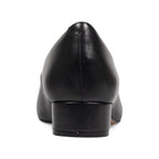 Van Dal Ruby Black Leather Wide Fit Court Shoes
