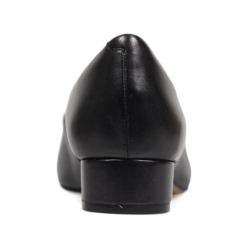 Van Dal Ruby Black Leather Wide Fit Court Shoes