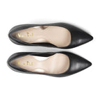 Van Dal Ruby Black Leather Wide Fit Court Shoes
