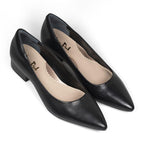 Van Dal Ruby Black Leather Wide Fit Court Shoes