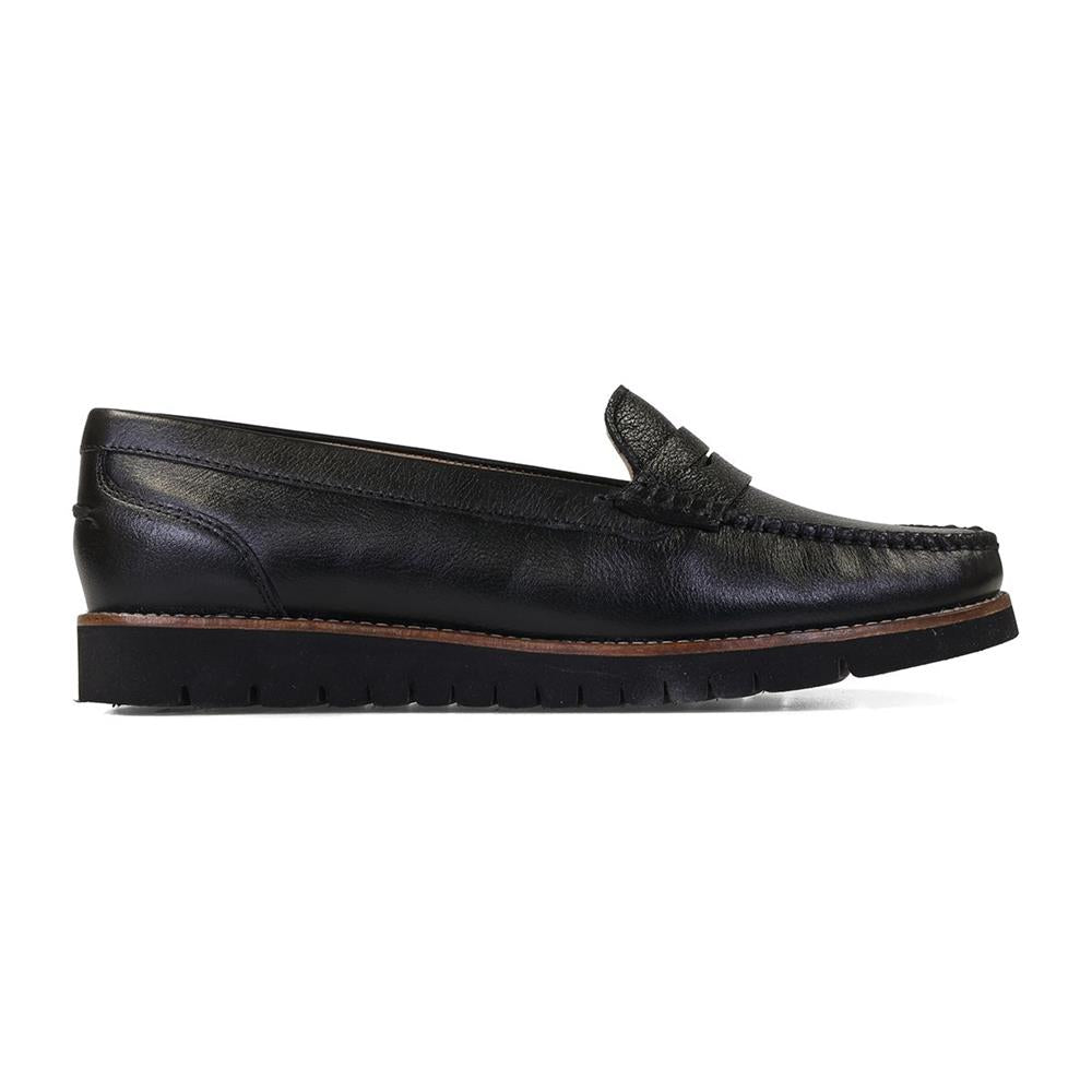 Van Dal Eloise Black Leather EE Wide Fit Loafers
