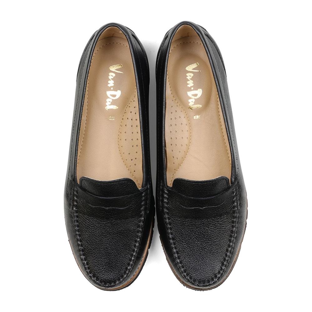 Van Dal Eloise Black Leather EE Wide Fit Loafers