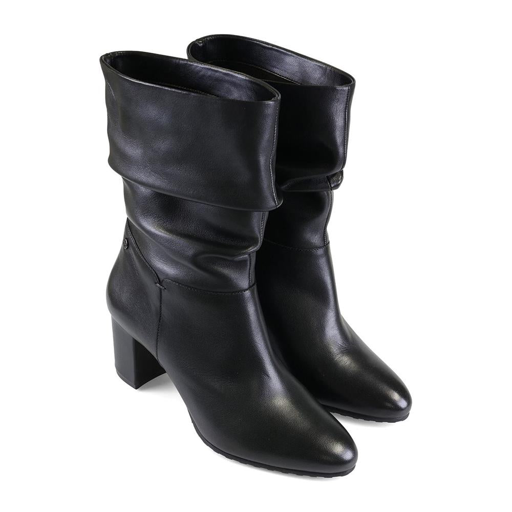 Van Dal Maddie Black Leather EE Wide Fit High Boots