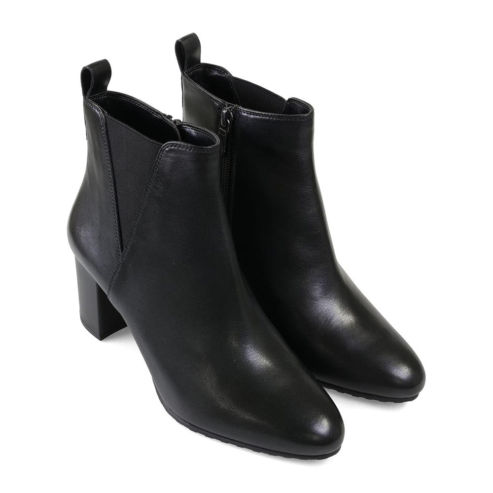 Van Dal Arabella Black Leather EE Wide Fit Ankle Boots