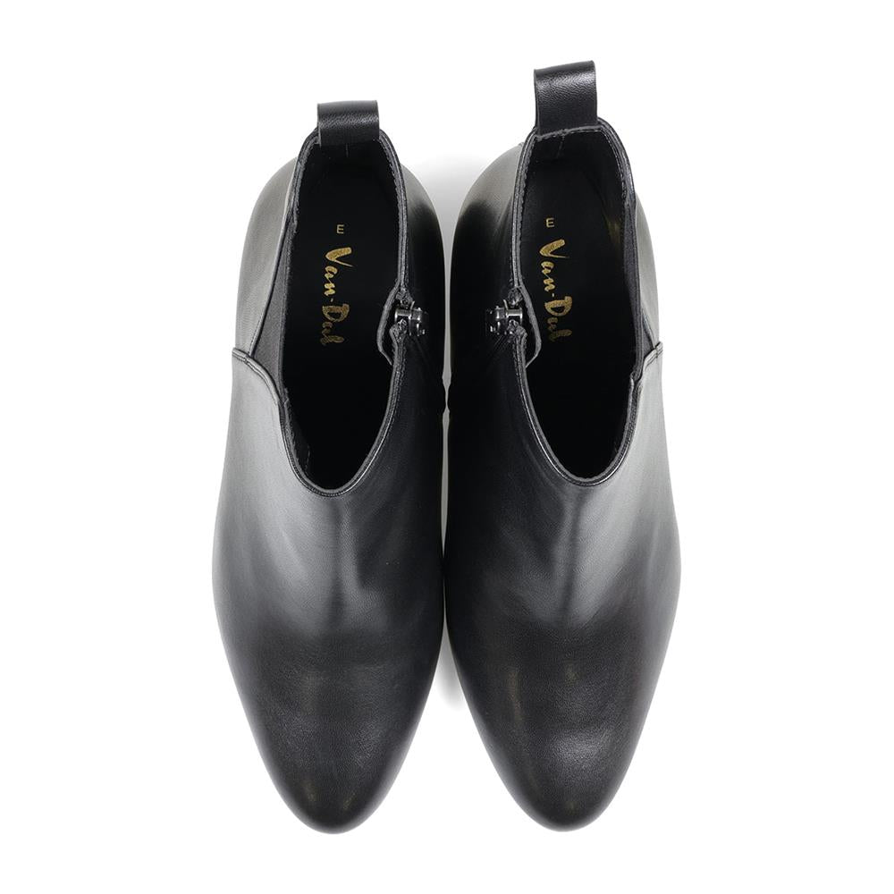 Van Dal Arabella Black Leather EE Wide Fit Ankle Boots
