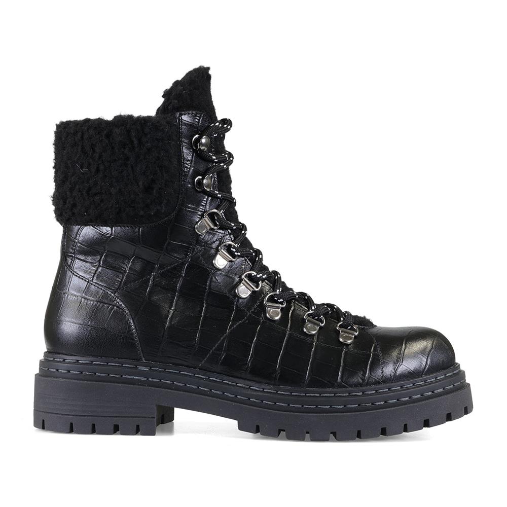 Van Dal Arlo Black Croc EE Wide Fit Ankle Boots