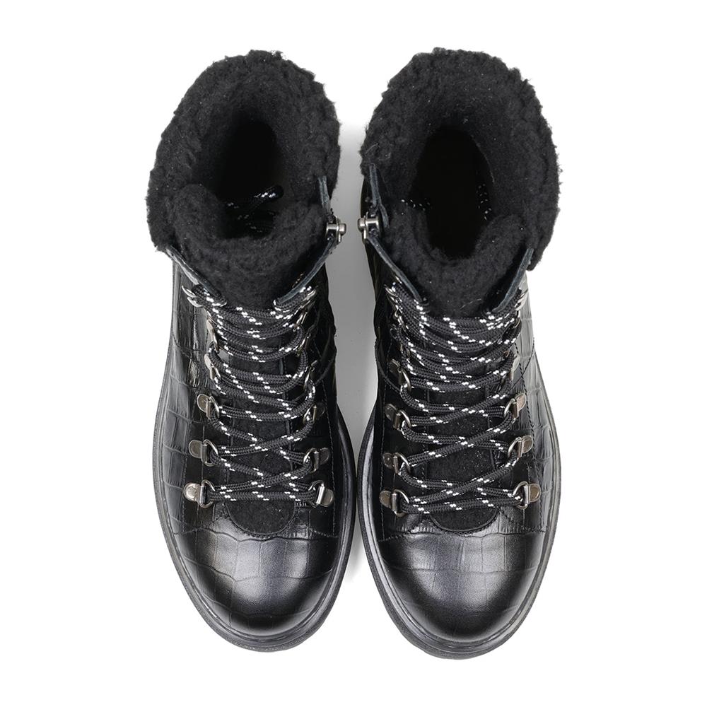 Van Dal Arlo Black Croc EE Wide Fit Ankle Boots