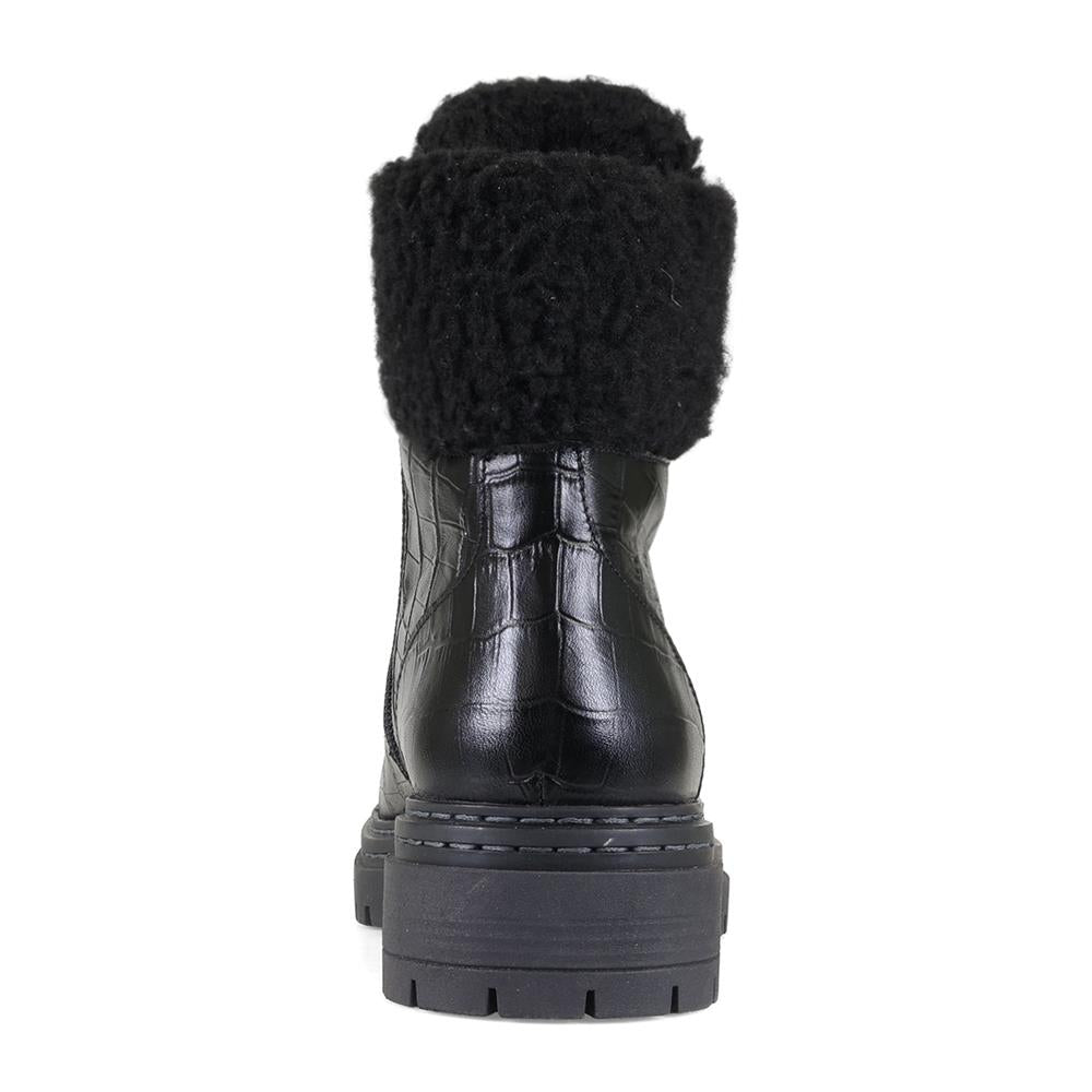 Van Dal Arlo Black Croc EE Wide Fit Ankle Boots