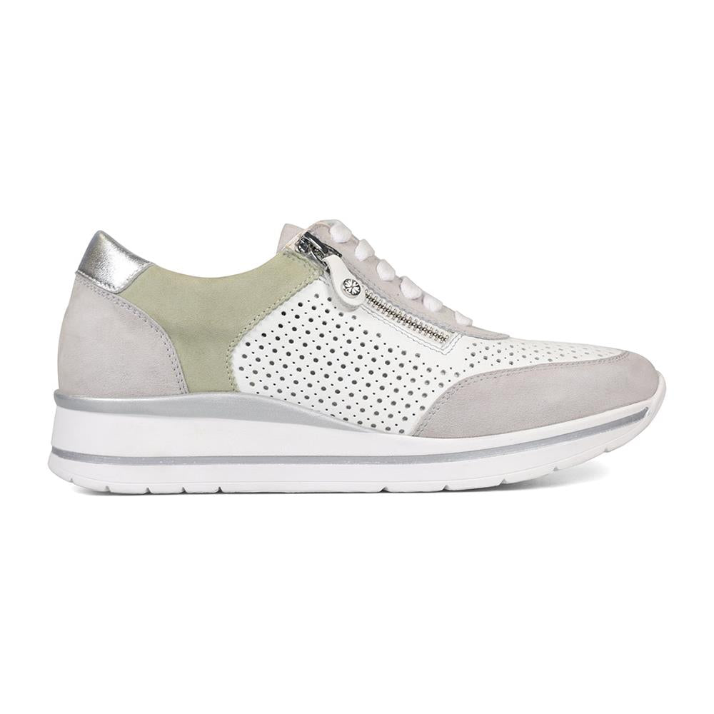 Van Dal Florian Grey Multi EE Wide Fit Suede Trainers