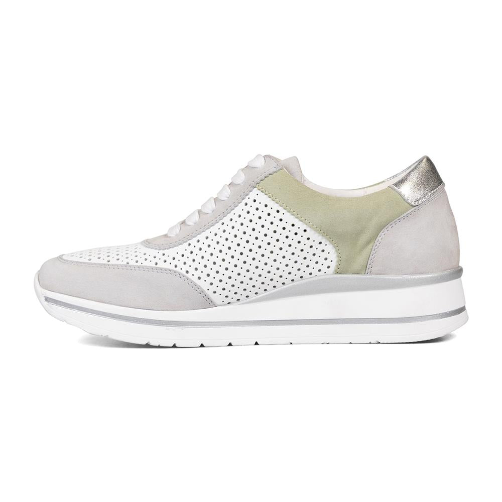 Van Dal Florian Grey Multi EE Wide Fit Suede Trainers