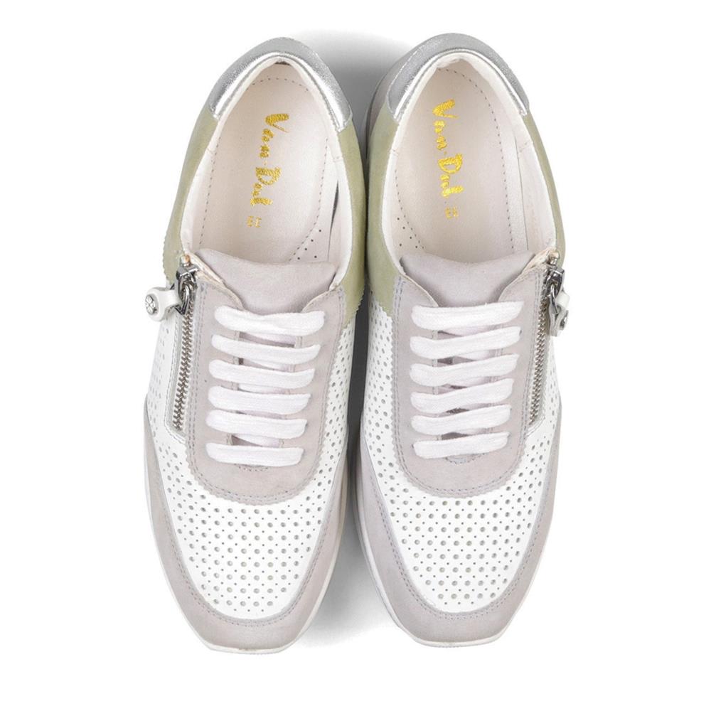 Van Dal Florian Grey Multi EE Wide Fit Suede Trainers