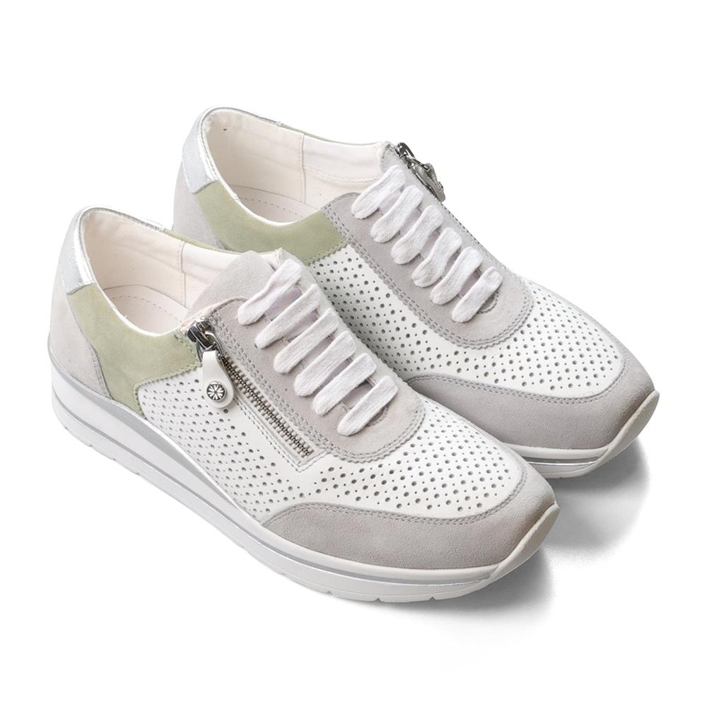 Van Dal Florian Grey Multi EE Wide Fit Suede Trainers