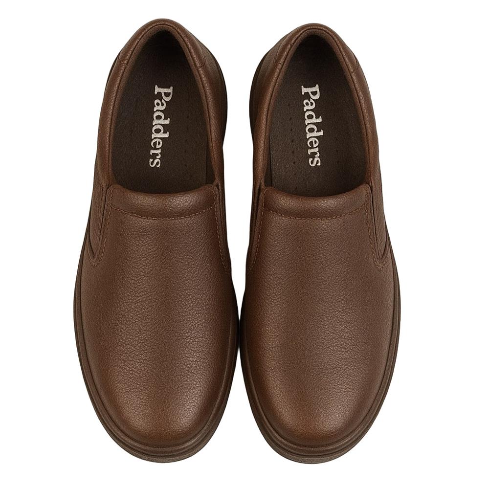 Padders Kenton Brown Leather Mens G Wide Fit Walking Shoes