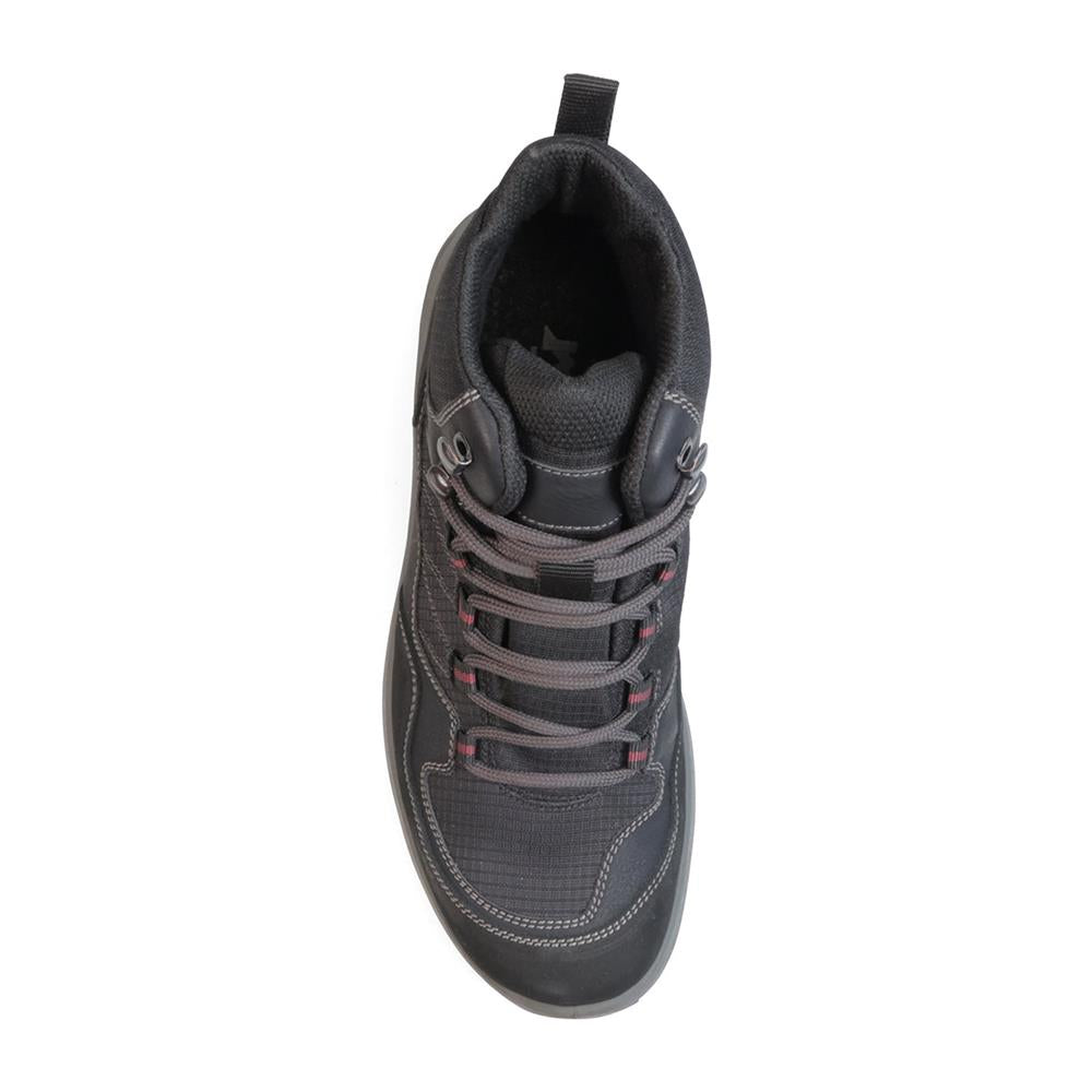 Padders Vesper Black Nubuck Ladies E Wide Fit Walking Boots