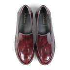 Padders Lewes Burgundy Patent Ladies 2E Wide Fit Wedge Shoes