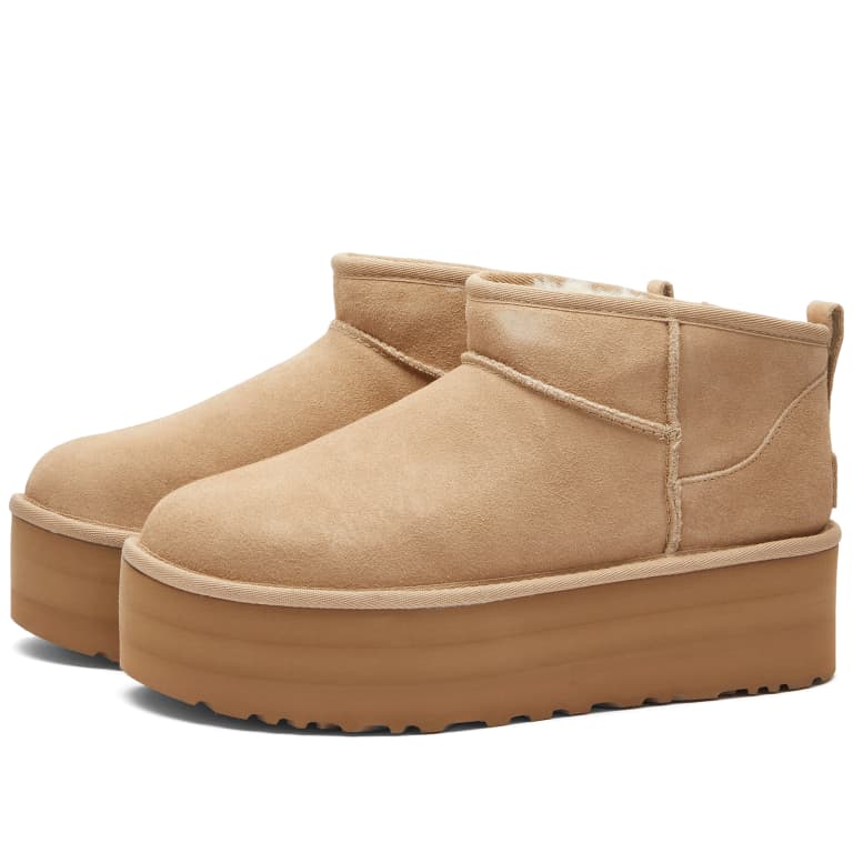 UGG Classic Ultra Mini Platform Sand Womens Trainers