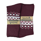 Sock Snob 1 Pack Womens Turn Over Top Warm Nordic Bed Socks for Winter