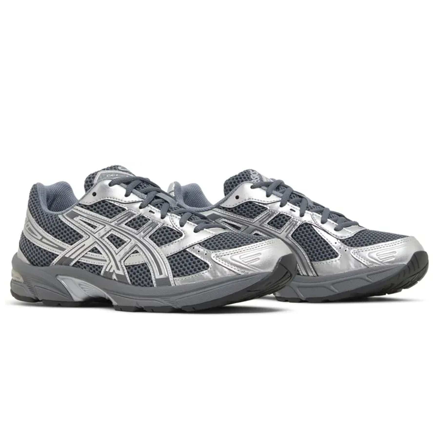 ASICS Gel 1130 Steel Grey Pure Silver trainers top view showing laces
