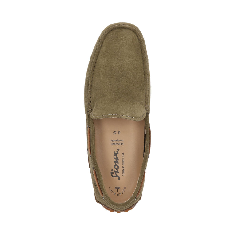 Sioux Callimo 12135 Green Brown Mens G Fit Suede Driving Moccasins