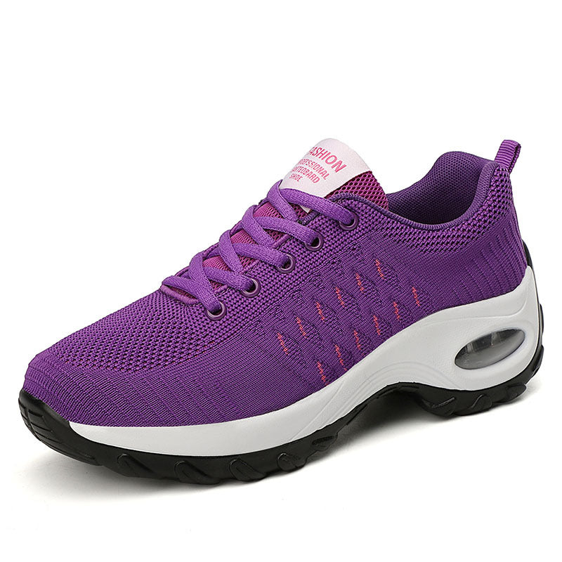 Womens Breathable Mesh Non Slip Platform Low Top Trainers