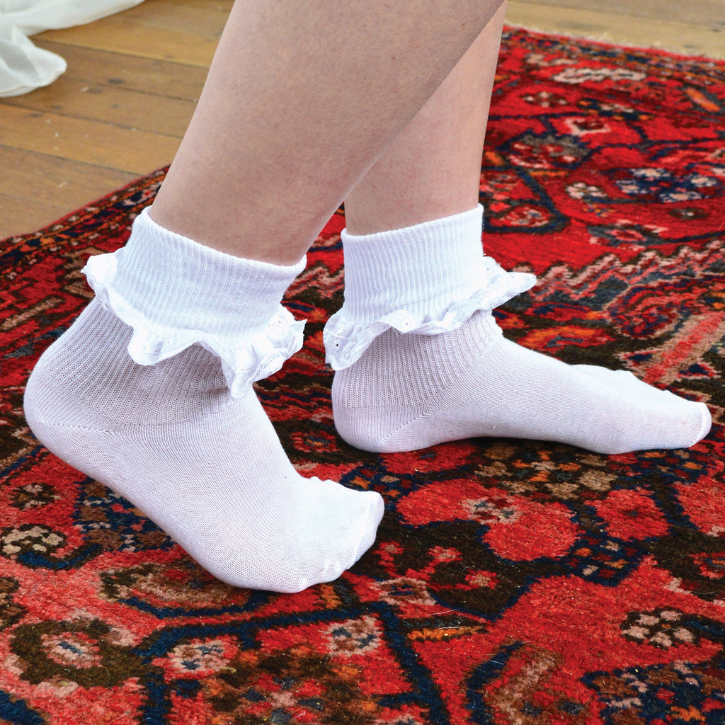 Sock Snob 12 Pack Baby Girls White Soft Frilly Lace Socks