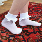 Sock Snob 12 Pack Baby Girls White Soft Frilly Lace Socks