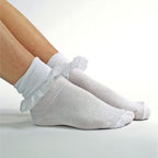 Sock Snob 12 Pack Baby Girls White Soft Frilly Lace Socks