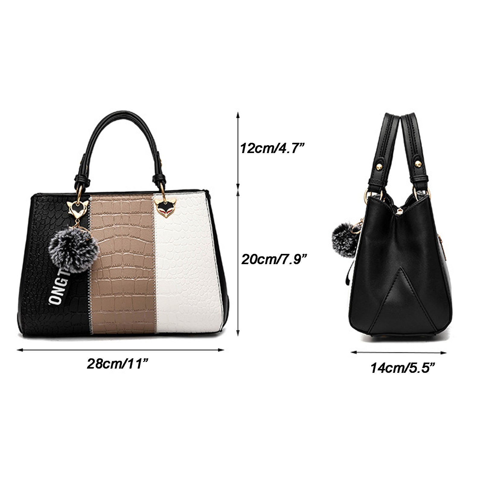 Womens Wave Shoulder Messenger Tote Bag