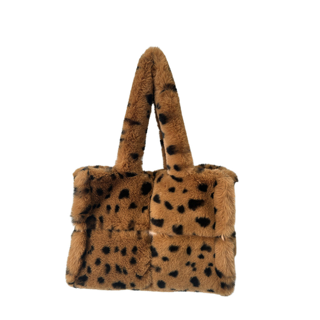 Leopard Print Large Capacity Tote Messenger Bag