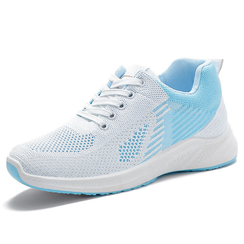 Womens Breathable Mesh Lightweight Low Top Lace Up Trainers