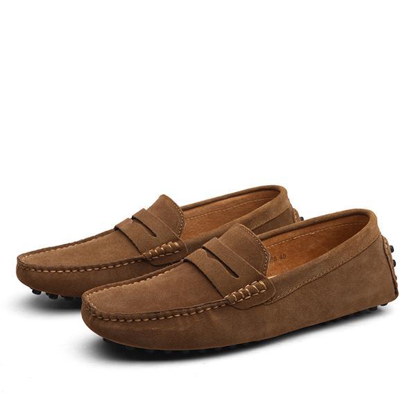 Mens Leather Anti Skid Round Toe Casual Shoes