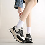 Breathable Mesh Low Top Lace Up Round Toe Running Trainers