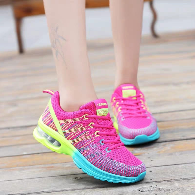 Womens Breathable Mesh Lightweight Lace Up Running Trainers