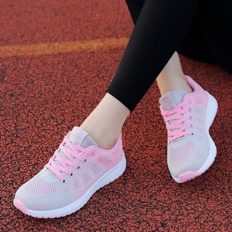 Womens EVA Non Slip Breathable Lace Up Running Trainers