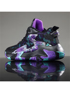 Mens EVA Platform Lace Up Round Toe Basketball Shoes