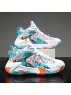 Mens EVA Platform Lace Up Round Toe Basketball Shoes