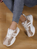 Womens Leather Lace Up Running Trainers