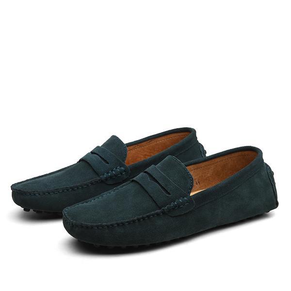 Mens Leather Anti Skid Round Toe Casual Shoes
