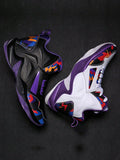 Mens PU Leather Platform Lace Up Round Toe Basketball Shoes