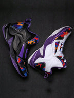 Mens PU Leather Platform Lace Up Round Toe Basketball Shoes