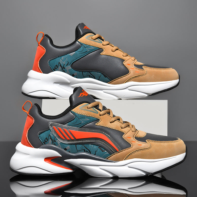 Mens EVA Breathable Thick Sole Lace Up Trainers