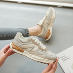 Womens Breathable Mesh Platform Low Top Trainers