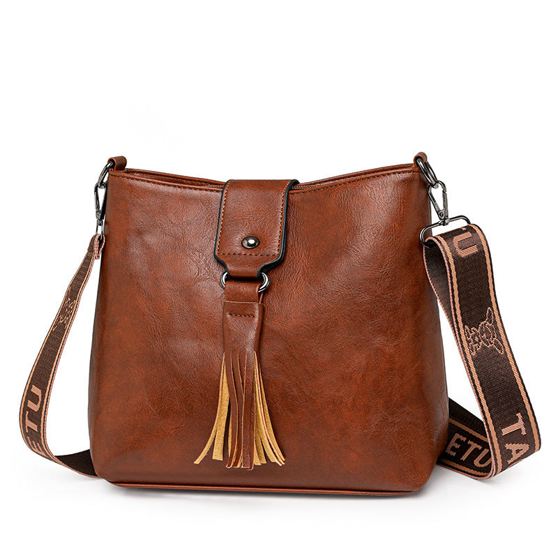 Womens Retro Bucket Shoulder Messenger Bag